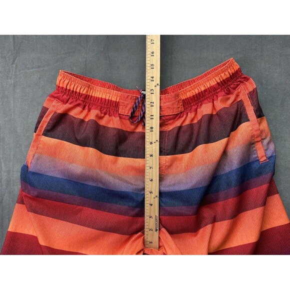 NIKE Swim Shorts Orange Red Multicolor Swim Trunks Men's XL Lined Colorful - Picture 10 of 13